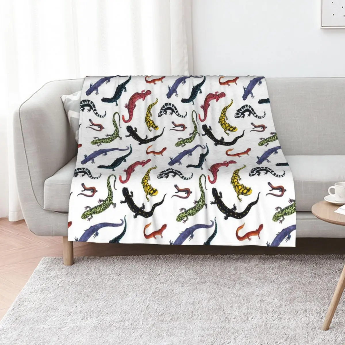 

Salamanders Throw Blanket Retros Beautifuls Hairy for winter Blankets