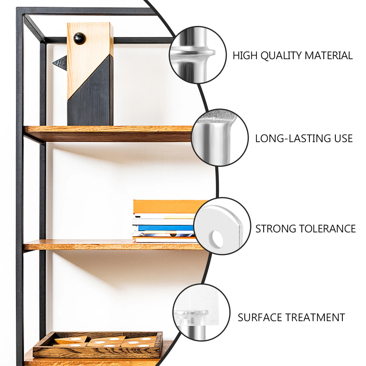 

50 Pcs Shelf Support Pegs for Cabinet Furniture Brackets Easy Install Durable Smooth Surface Bookshelf Display Closet Cupboard