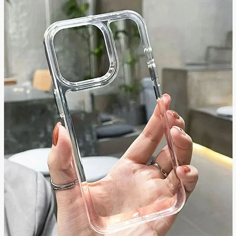 Funda transparente de silicona de lujo resistente a golpes para iPhone 15 17 16 14 13 12 11 Pro Max 17 Air 16E 6