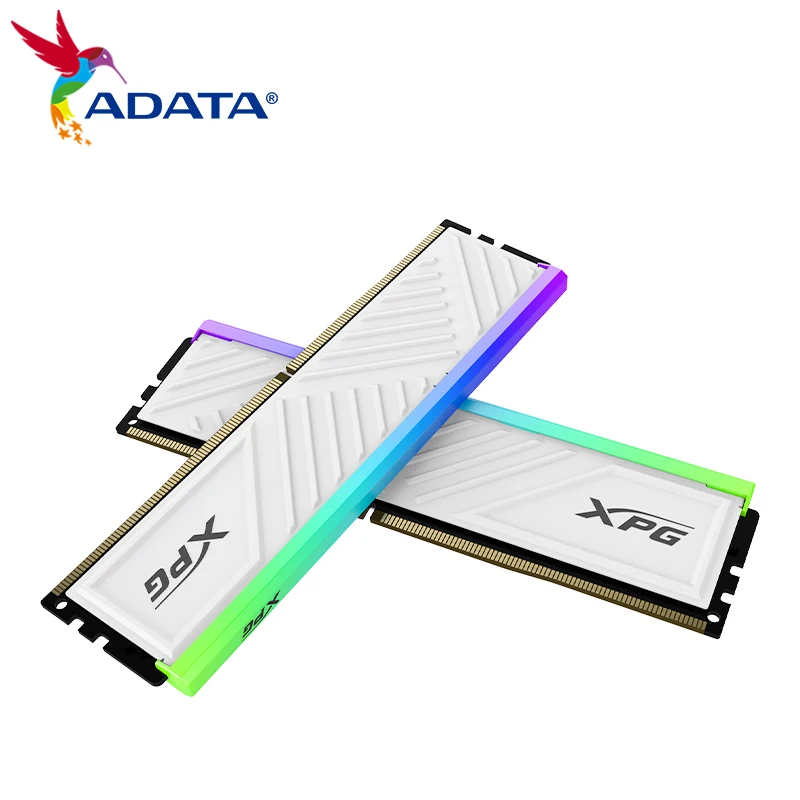 

ADATA XPG SPECTRIX D35G DDR4 RGB WHITE Memory Ram 3200MHz 3600MHz 8GB 16GB Black U-DIMM Heatsink Gaming PC Gamer RAM for Desktop