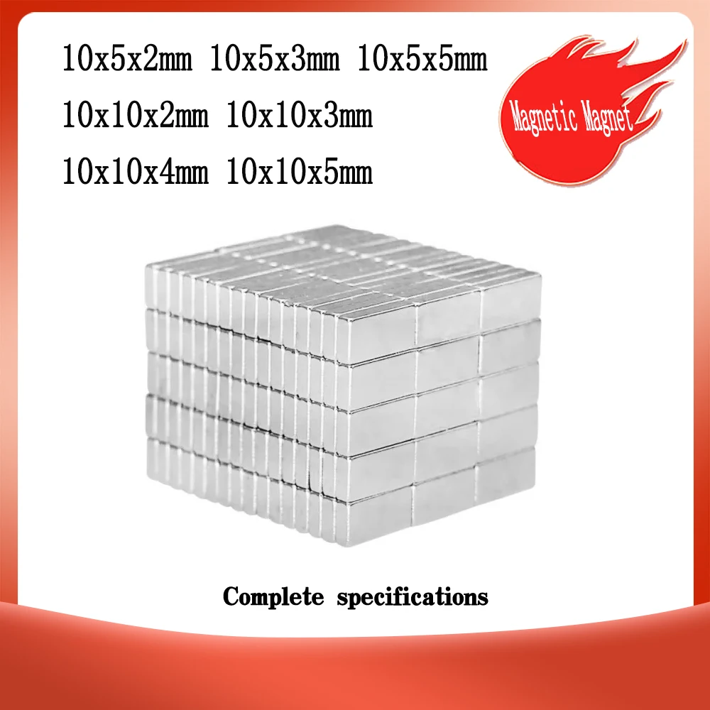 10x5x3MM Small Strong Powerful Magnets 10*5*2 Block Rare Earth Magnet 10x10x3 Quadrate Neodymium Magnet 10*10*2 10x10*5 10*5*5