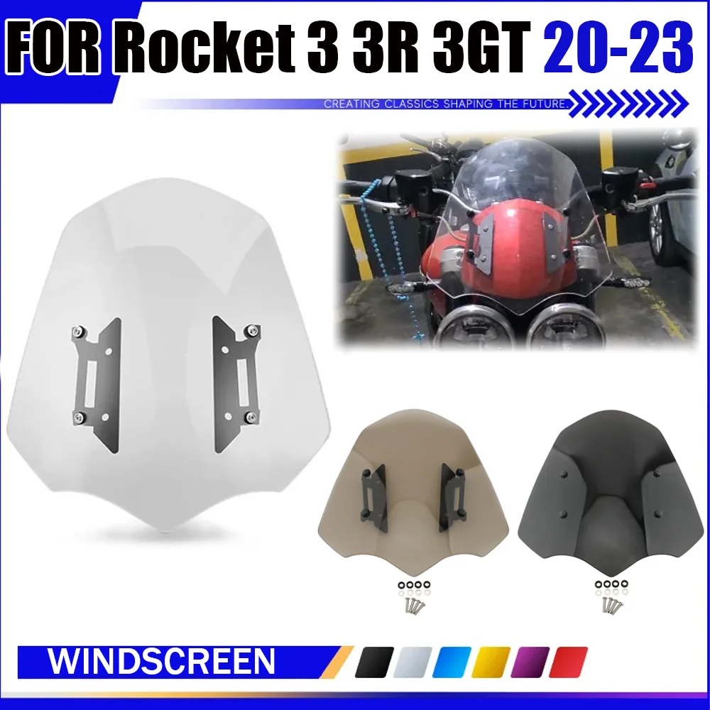 

Motorcycle Windscreen Windshield Wind Deflector For Triumph Rocket 3 3R 3GT 2020 2021 2022 2023