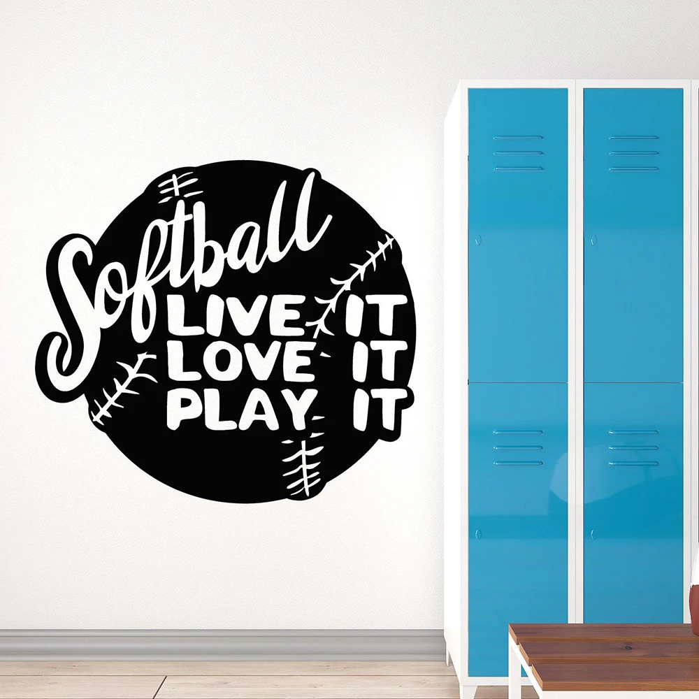 1PC Excellent Sotball Family Wall Stickers Mural Art Home Decor Living Room Decor Diy Pvc Home Decoration Accessories