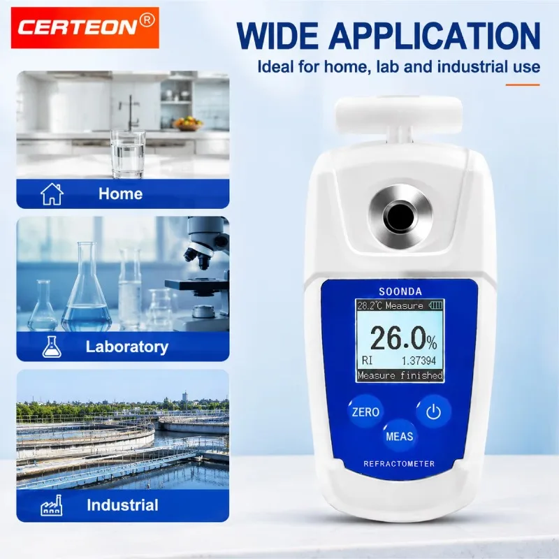 Portable H2O2 Meter Peroxide Concentration Tester Digital Refractometer 0-50% Analyzer ATC Chemical Liquid Testing Device