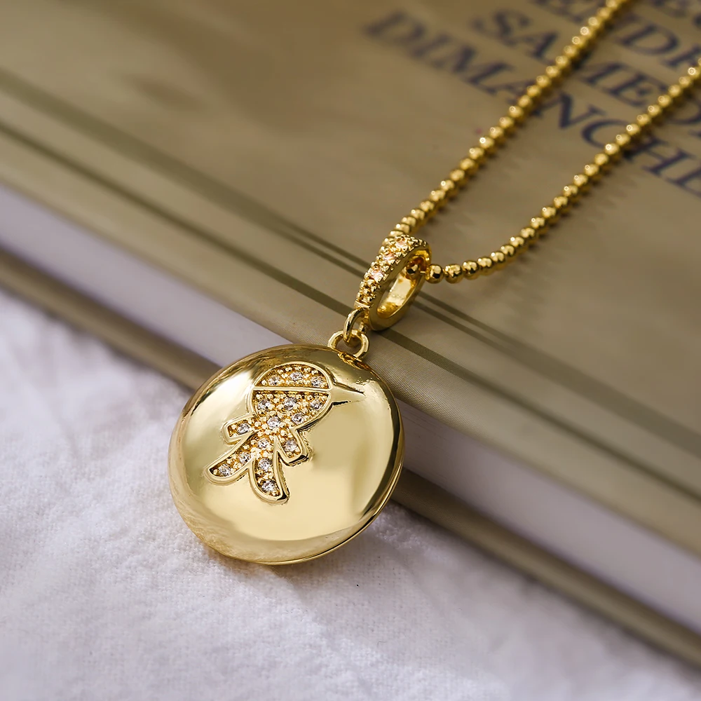 Stylish Boys and Girl Pendant Necklaces For Women Girls,Classical Design With AAA Cubic Zirconia,Vintage Party Vacation Jewelry
