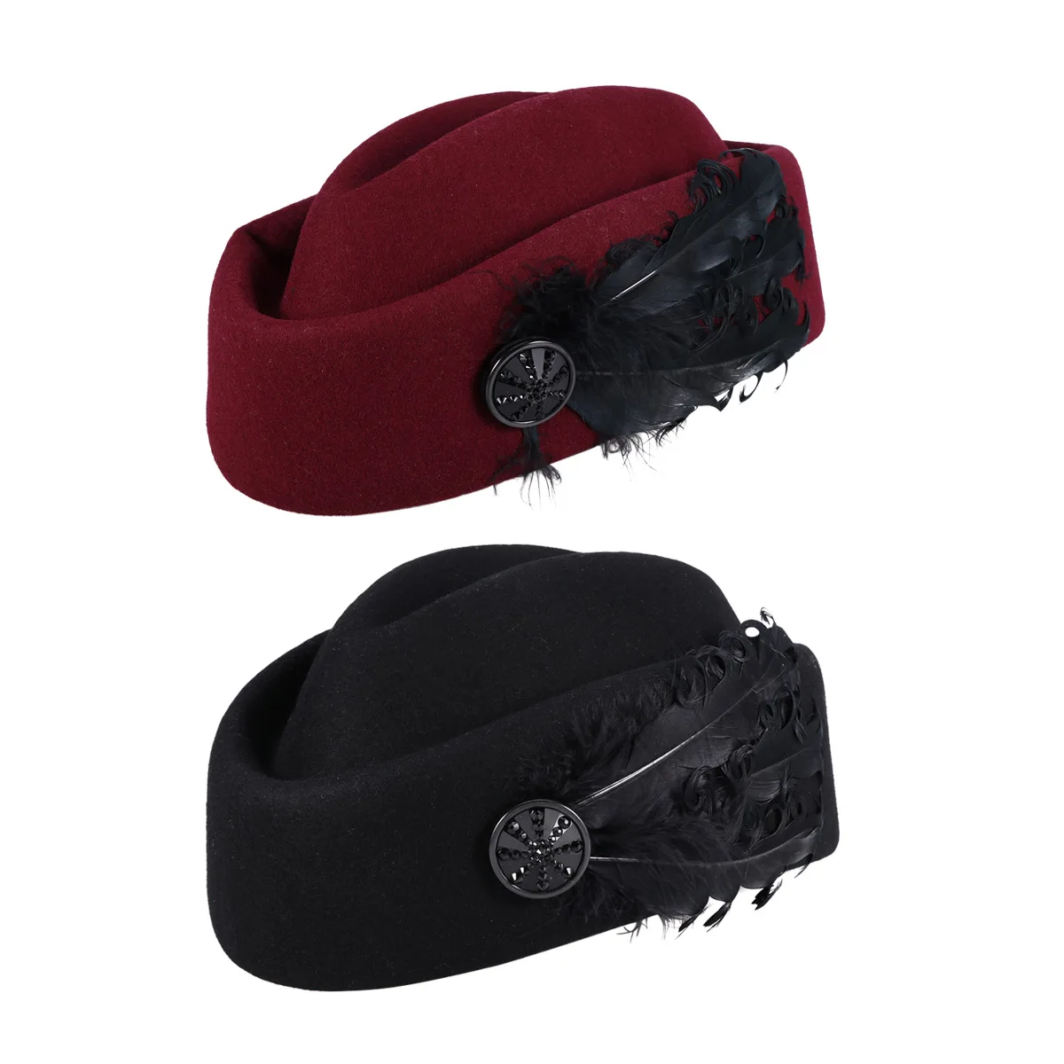 

Retro Beret Hats Vintage Wool Hat for Women Black Korean Version Adjustable Size Warm Stylish Lightweight Classic Design