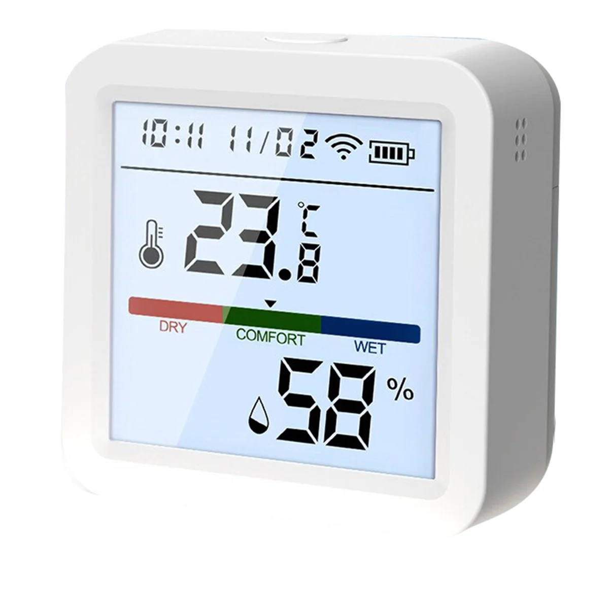 Tuya-温度および湿度センサー,スマートライフ,バックライト,ハイメーター,体温計,Alexa,GoogleHomeと互換性があります