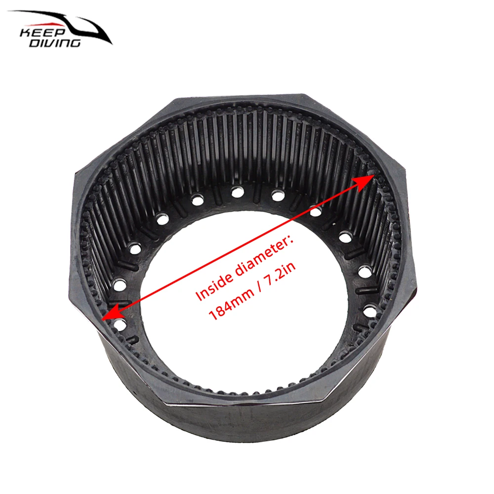 12L Scuba Diving Gas Cylinder Base Tank Bottom Protection Holder Aluminum Alloy Bottle Rubber Base Diving Accessories