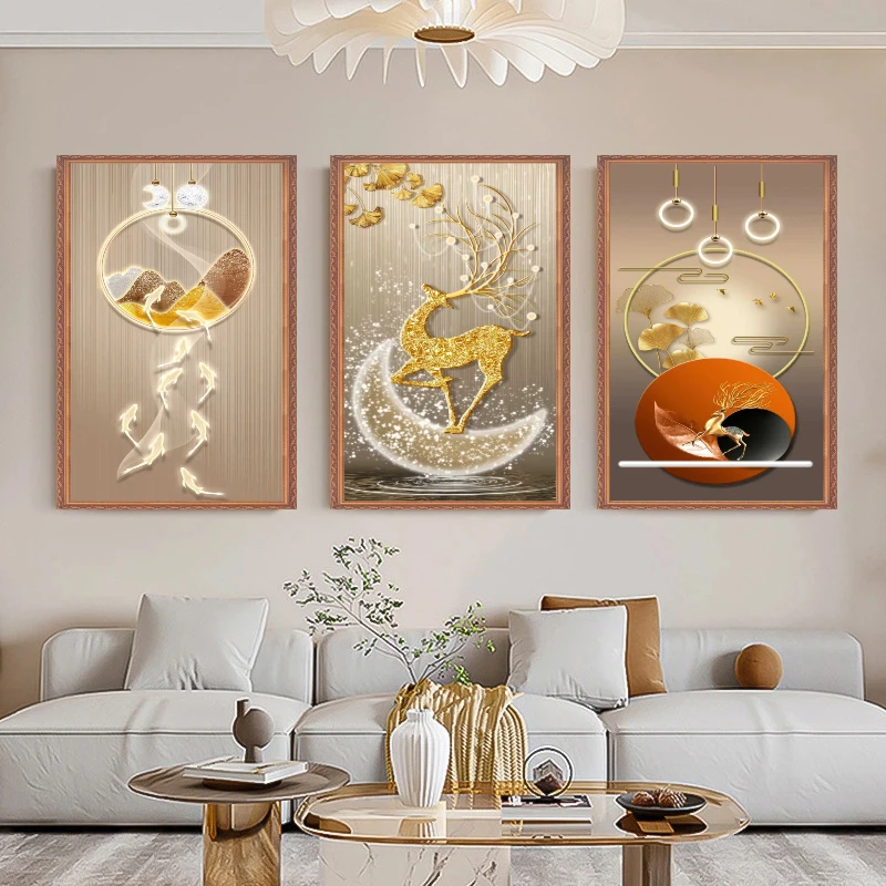 

Modern Simplicity Trigeminy Painting for Sitting Room Decoration, Sofa Background Wall Hanging Art