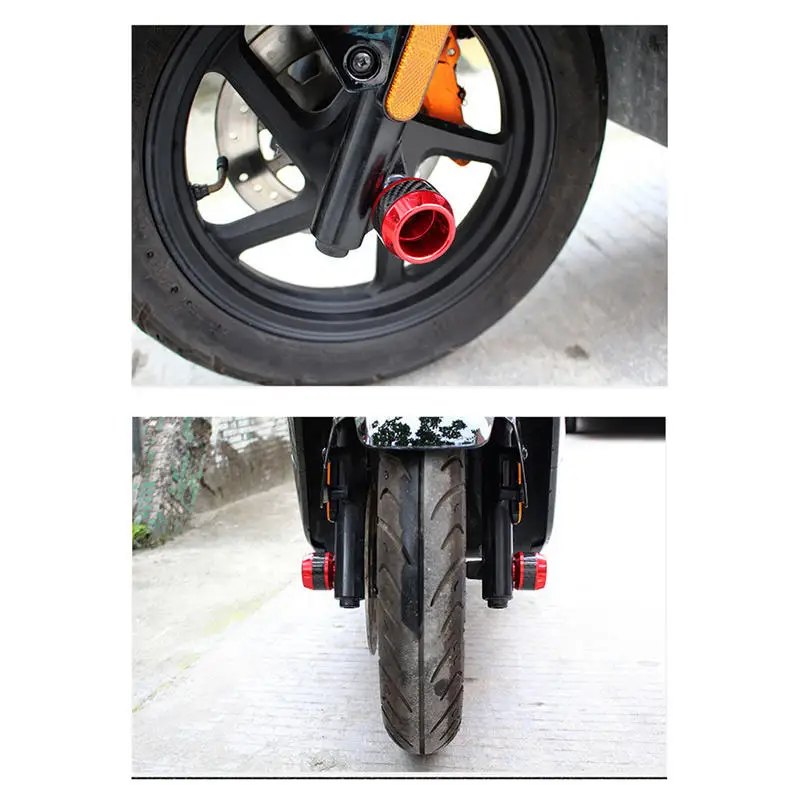 2PCs Universal Motorcycles Falling Protector Aluminum Alloy Explosion-proof Front Wheel Crash Pad Screw Motorcycle Frame Slider