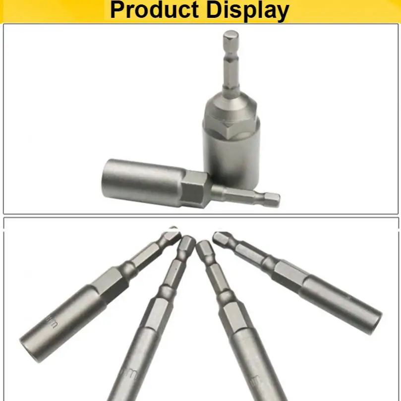Imagem -06 - Chave de Fenda Elétrica Conjunto de Soquete Pneumático Luva Hexagonal Profunda Cabeça de Broca Mm19 mm pc