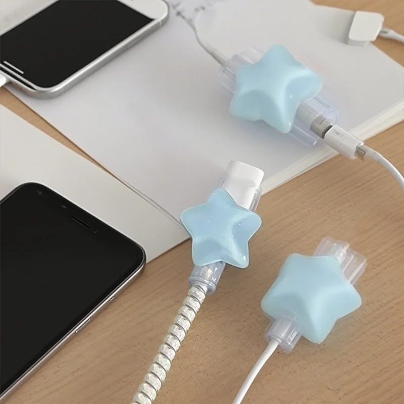 Korea Cute 3D Ocean Stars Change Charger Protector Cover Charger Line Protectors Organizer Winder Protector Cover Accessories