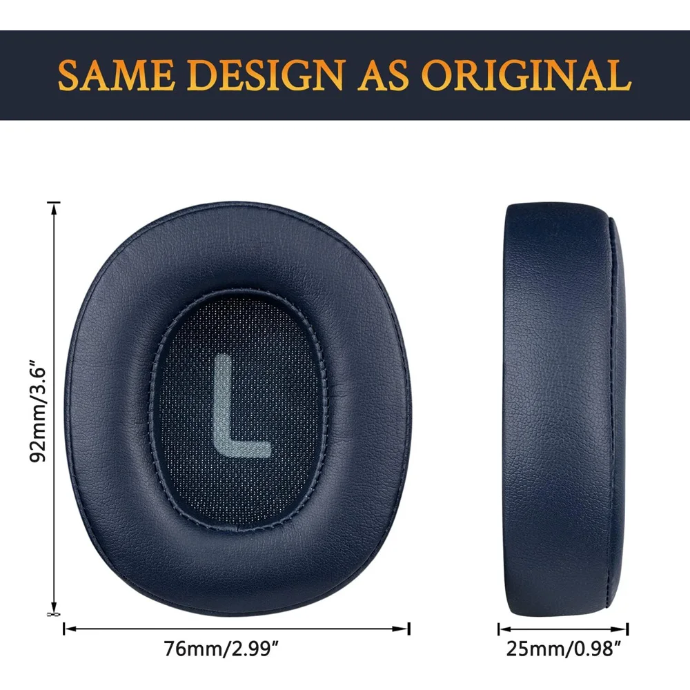 Ohrpolster für JBL Tune 700BT, 710BT, 720BT, 700BTNC, 750BTNC, T760NC, 770NC – Ersatz-Ohrpolster, weiche Memory-Schaum-Abdeckungen – Detail 35