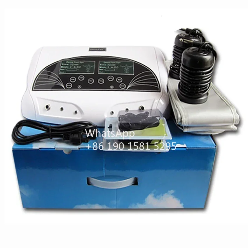 Dual Ionic Cleanse Detox Foot Spa Hydrogen Machine for Two Person Use at The Same Time with Far Infrared Heating Belts