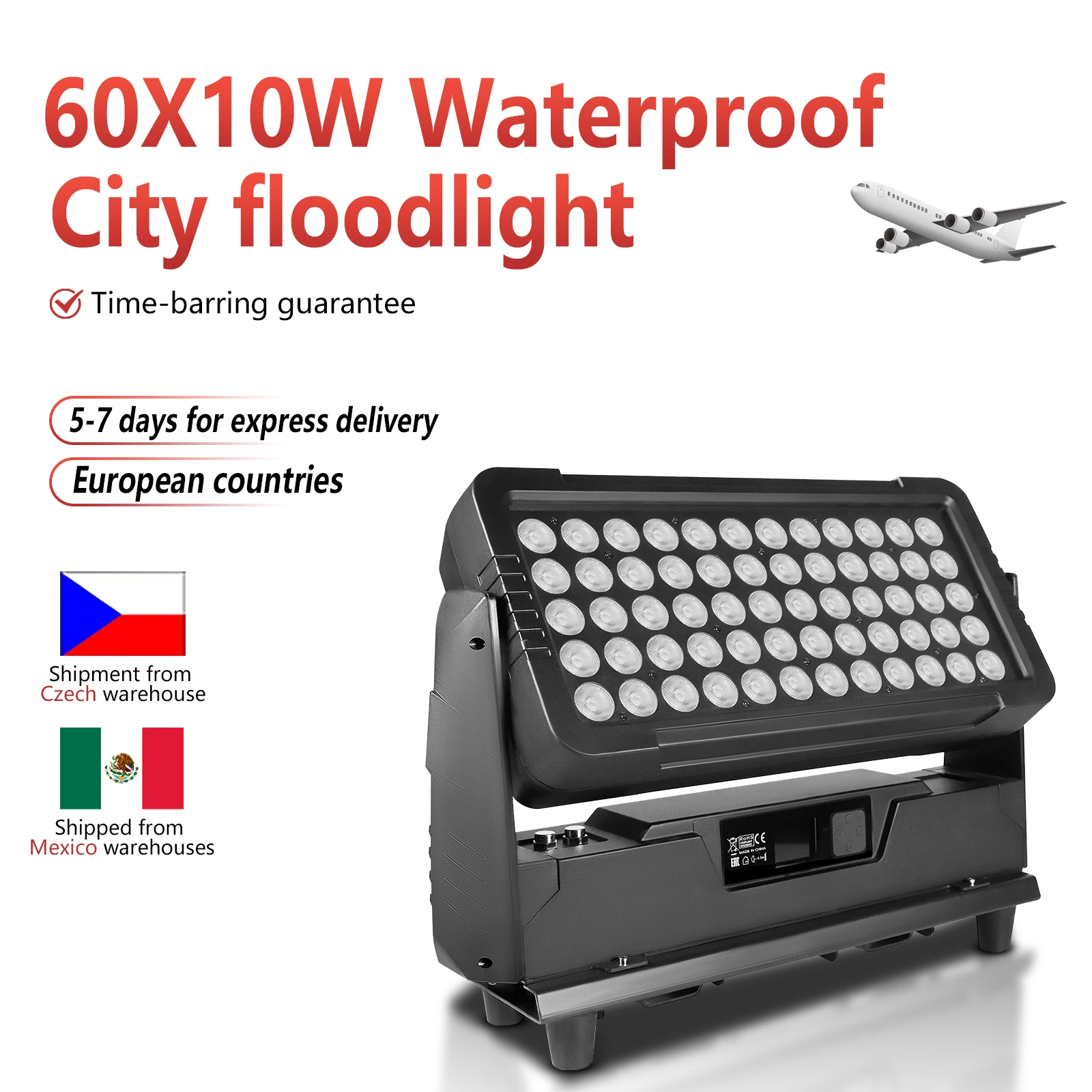 

LED waterproof 60x10w RGBWA-UV 6 in 1 city color led outdoor wall washer light dmx waterproof ip65 high power city light