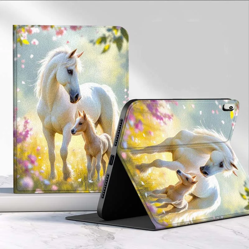 CuteTwo Horses For Huawei MediaPad MatePad Pro Air 12 X T5 T10S M6 M5 C5e SE 11 11.5 10.4 Inch Tablet Case