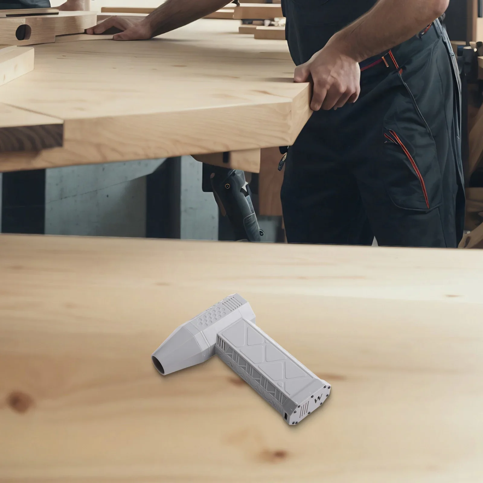 

Портативный турбовентилятор с бесщеточным двигателем и светодиодной подсветкой, 130 000 об/мин, 52 м/с, мощная скорость ветра для превосходного охлаждения