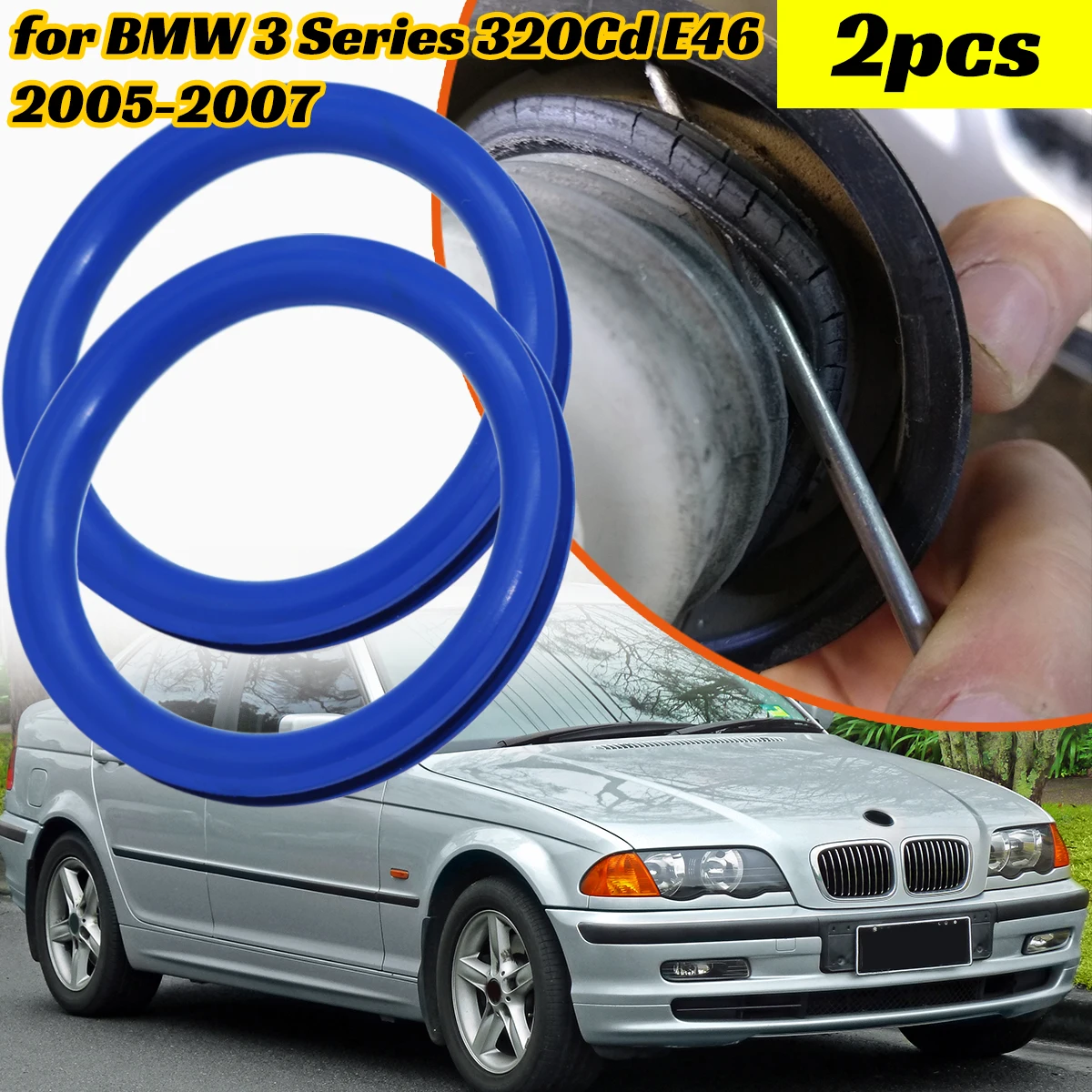 

2pc Gas Cap Fuel Seal for BMW 3 Series 320Cd E46 2005-2007 Tank Cover Neck Repair Rubber Gasket Washer V Shape Kit Filler Parts