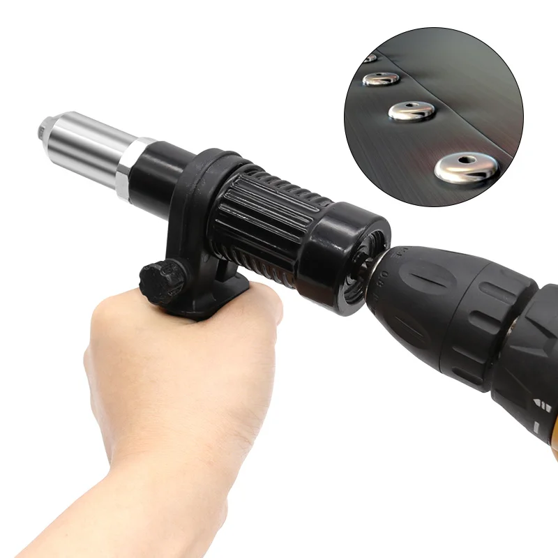 Imagem -02 - Adaptador Elétrico Riveting Gun 2.4 Mm4.8 mm Rivet Nut Gun Broca Bico Conversão sem Fio Conector Ferramentas Elétricas