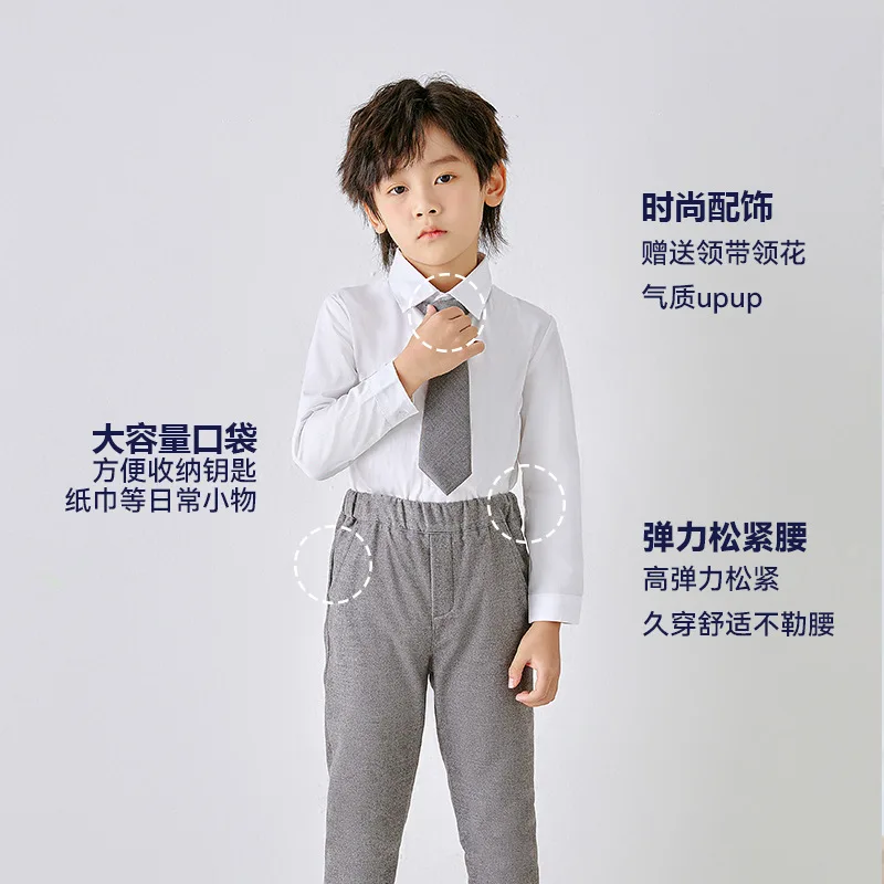 Child School Uniform Girls Korean Japanese Navy Jacket vest dress Boys Formal Dress Suits Kids Student Clothes Class Sets 3-16Y