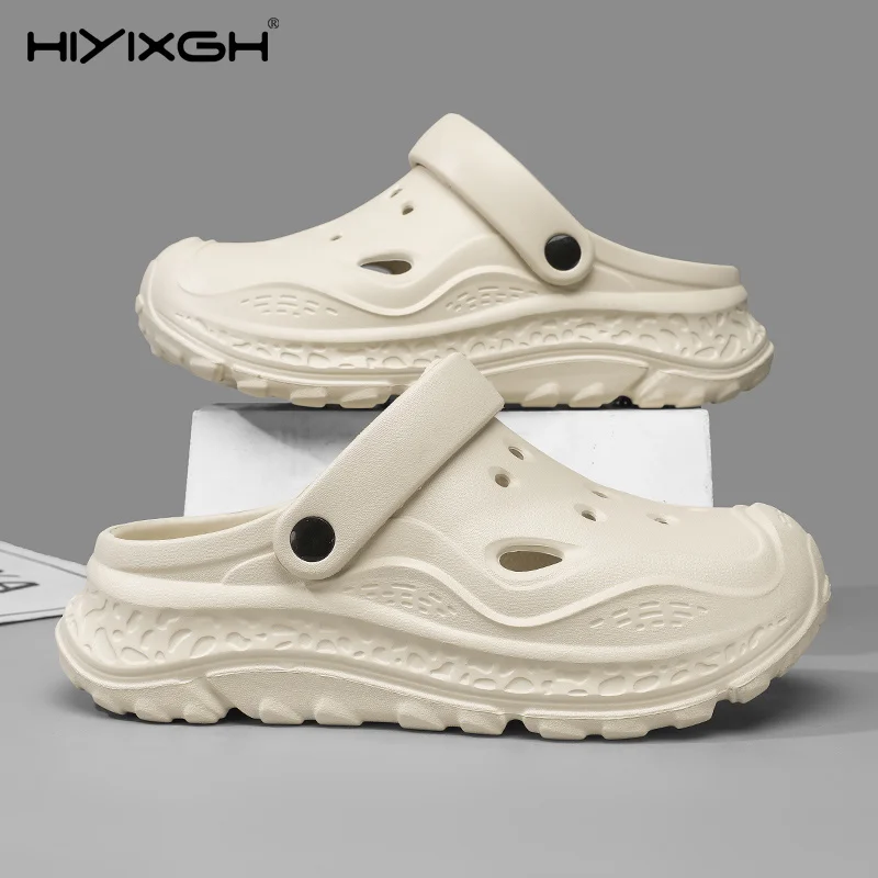 Mens Sandals Casual Summer Clogs for Men Quick-dry Anti-slippery Beach Shoes 2026 New Design Garden Shoes Mans Outdoor Slippers
