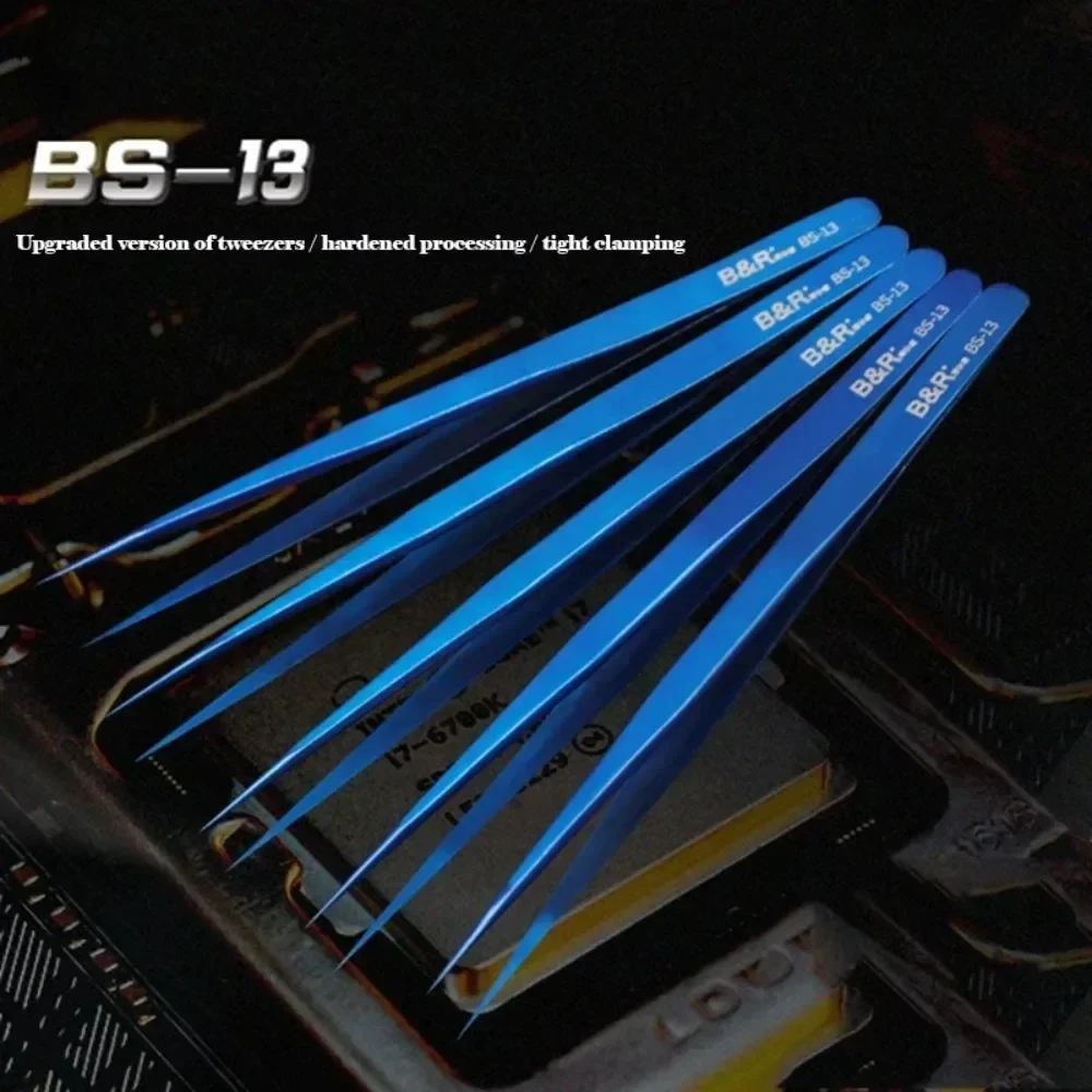 ب & أو ملقط دقيق دقيق للغاية ، فولاذ مقاوم للصدأ ، طرف مستقيم ، ملقاط للهاتف ، لوحة رئيسية ، أدوات إصلاح احترافية