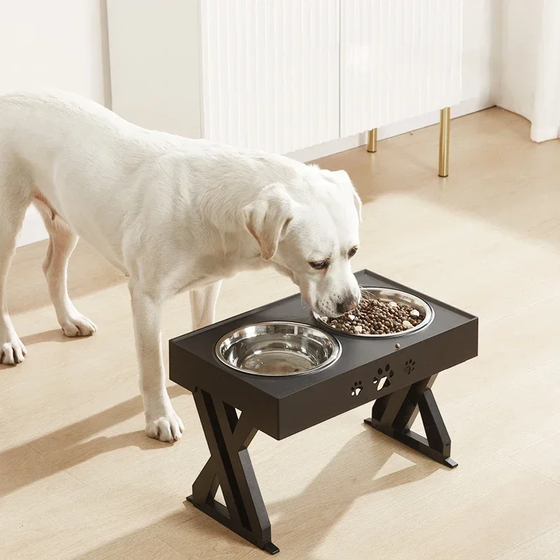 

With Height Feeding Feeders Bowl Dogs Water Double Table Dog Stand Bowls Lift Pet Food Elevated Dish Medium Adjustable Cat Big