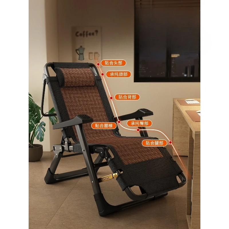Lunch break folding recliner office single seat and sleep dual-purpose simple balcony new flat recliner