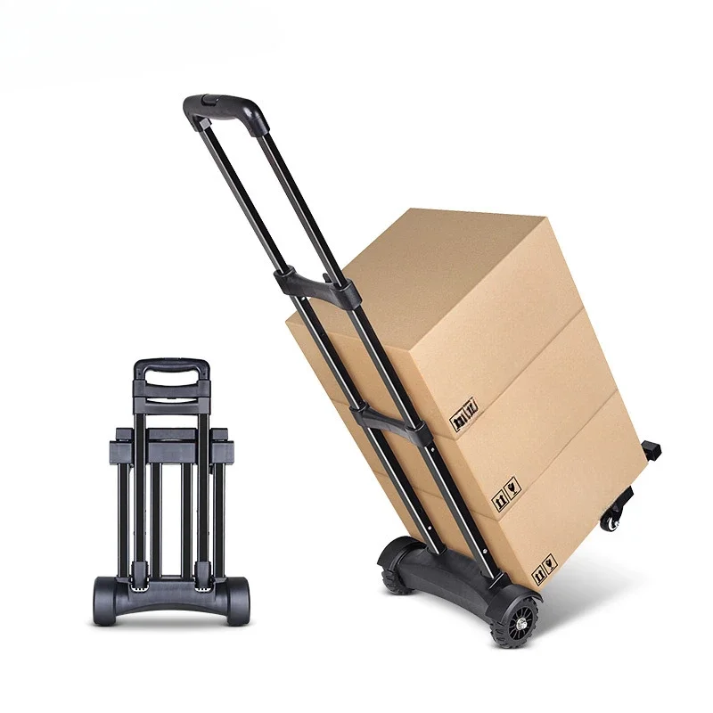 

Folding trolley Shopping trolley Four-wheel trolley Luggage cart Pull goods Handling Portable shopping cart