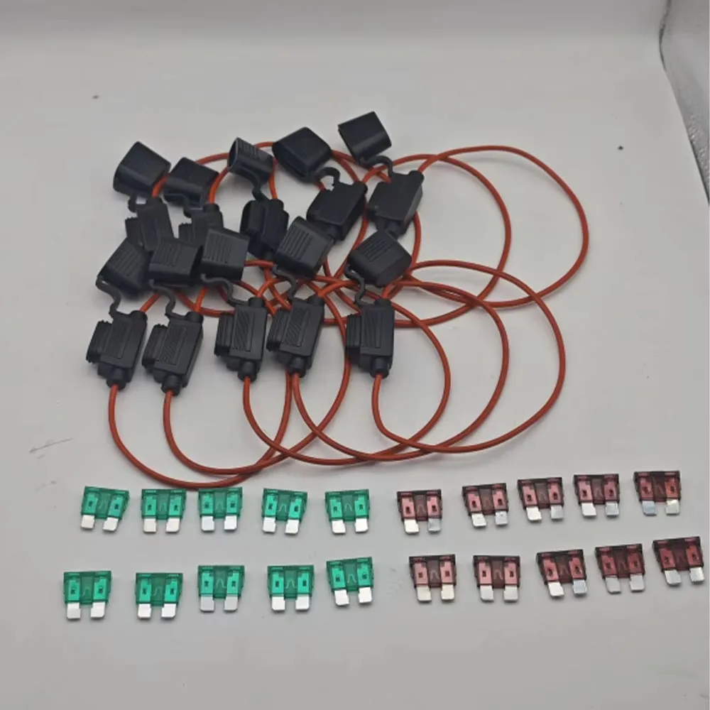 

10 pack 12 AWG Inline 12V Fuse Holder,ATO/ATC in Line Fuse Holder Waterproof with 30A & 40A Medium Blade Fuse for Car Automotive