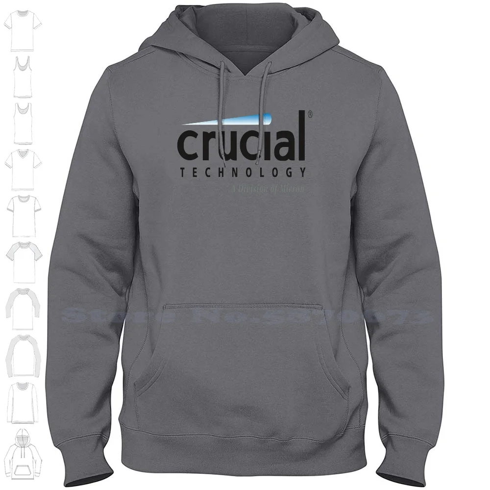 

Толстовка из высококачественного 100% хлопка с логотипом Crucial, новинка, толстовка с графическим рисунком