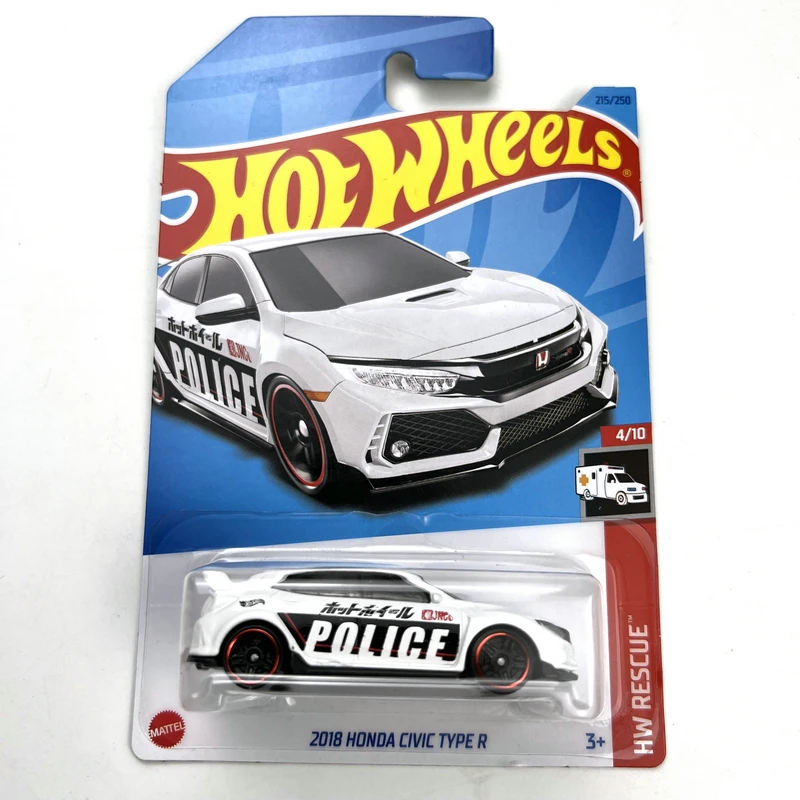 2023-215 Hot Wheels Cars 2018 HONDA CIVIC TYPE R 1/64 Metal Die-cast Model Toy Vehicles