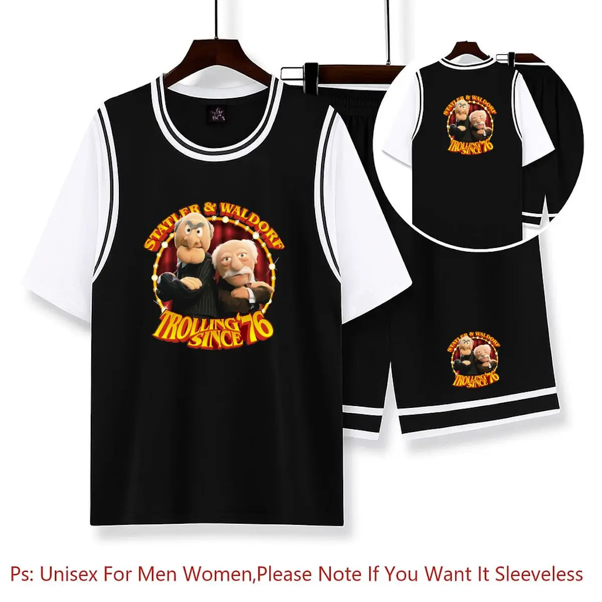 

Комплекты баскетбольного трикотажа Trolling 76 после Statler And Waldorf Show, футболка, новая модная баскетбольная форма, быстросохнущие футболки, топ