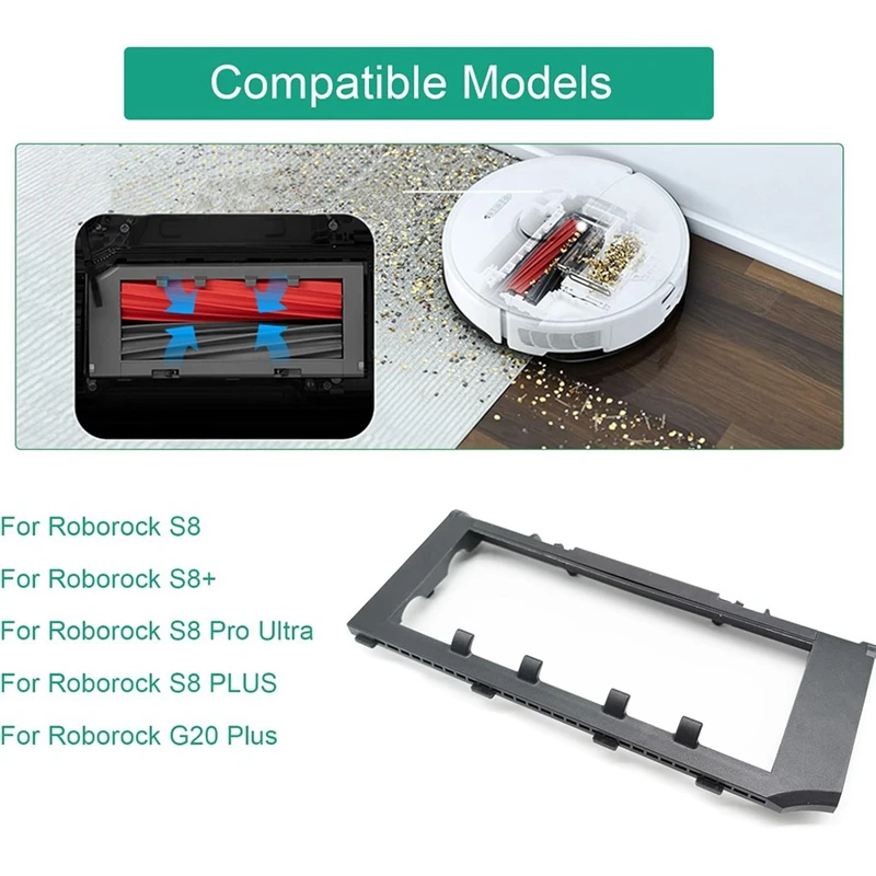 B58B-غطاء الفرشاة الرئيسي لـ Roborock S8، S8+، S8 Pro Ultra، S8 Plus، G20 Plus غطاء فرشاة دوارة للمكنسة الكهربائية الآلية