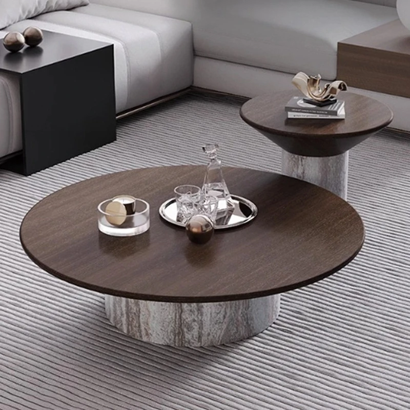 

Nordic Marble Coffee Table Modern Living Room Luxury Villa Coffee Table Set Designer Home Furniture Mesa De Centro Elevable FYCT