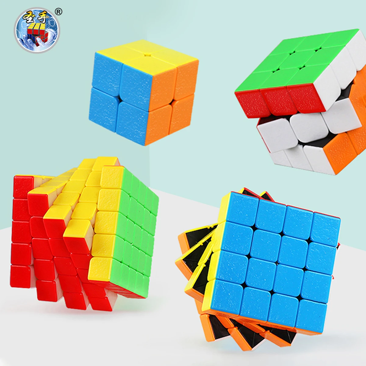 SENGSO 2X2 3X3 4X4 5X5 Cubo magico senza adesivo a forma speciale Rotazione liscia Professione Puzzle Giocattoli agitati per bambini di alta qualità