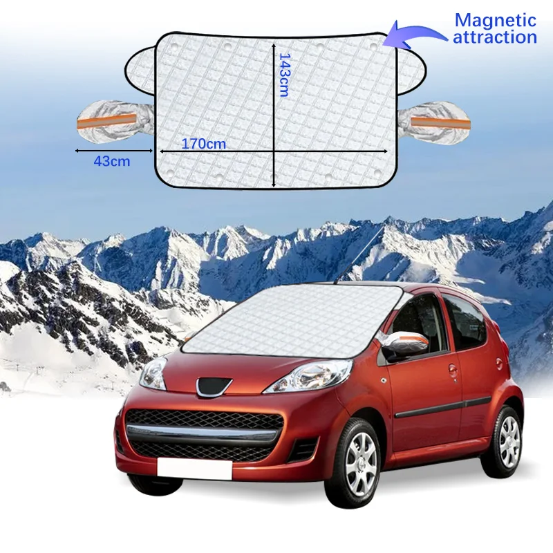 

Car Windshield Cover Magnet Winter Window Snow Shield Anti Frost Auto Front Window Snow Cover For Peugeot 107