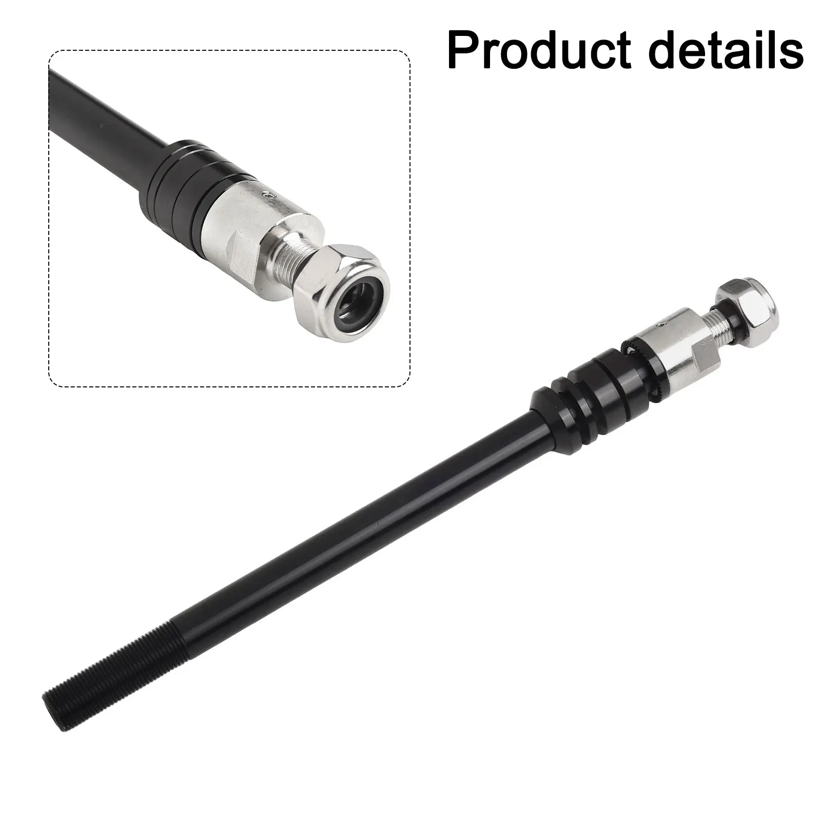 

Road Bicycle Trailer Thru Axle Adapter 160-178mm P1.0 Aluminum Alloy Adjustable Front Fork Axle Bike Thru Shaft Accessories