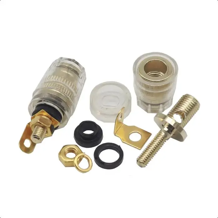 【3-2PCS】Speaker Terminal Binding Post 4mm Banana Plug Socket Low Frequency Amplifier Connector for Loudspeakers