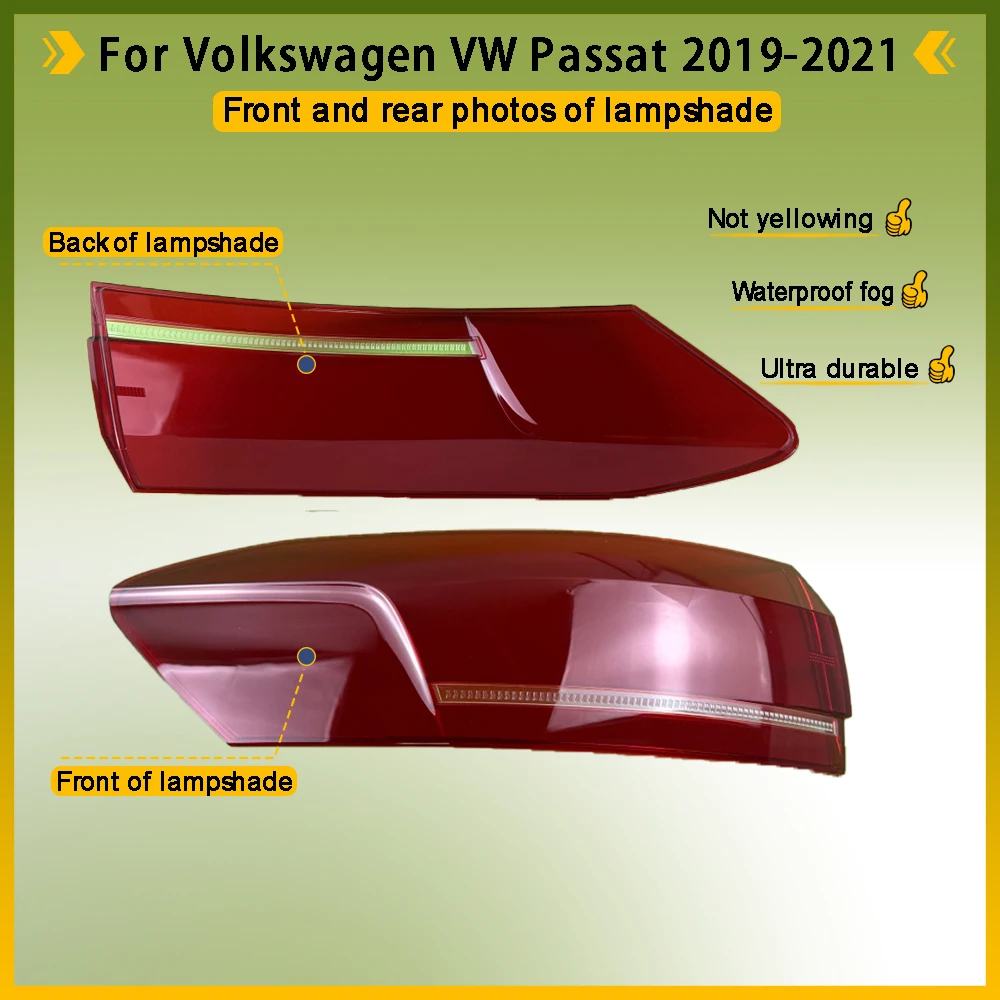 

For Volkswagen VW 2019 2020 2021 Passat Outer Tail Lamp Cover Rear Signal Parking Lights Shell Replace Original Lampshade