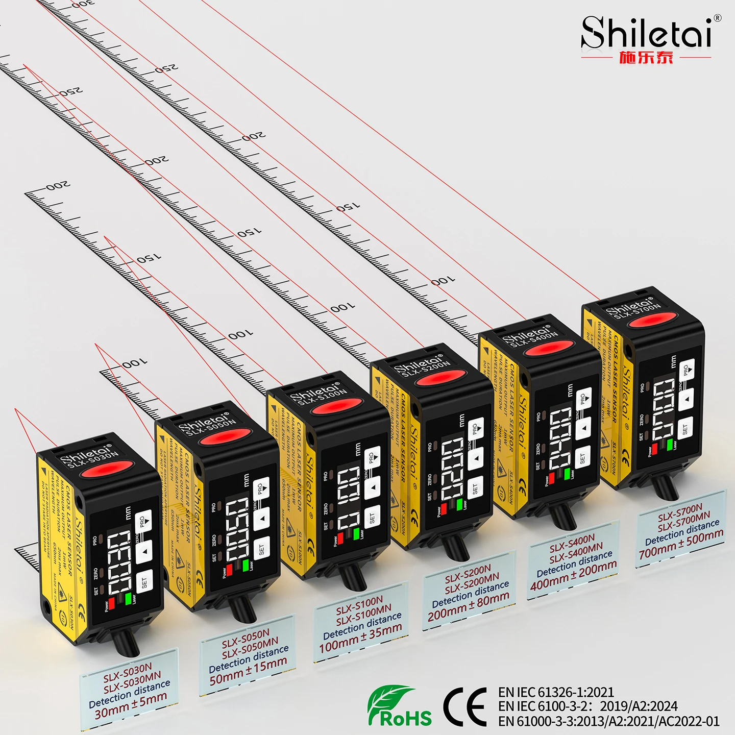 مستشعر الإزاحة 700 مم SLX-S700N DC12-24V الخطي ± 0.2% FS 1.5 مللي ثانية مستشعر الاستجابة للكشف عن المواد المتبقية