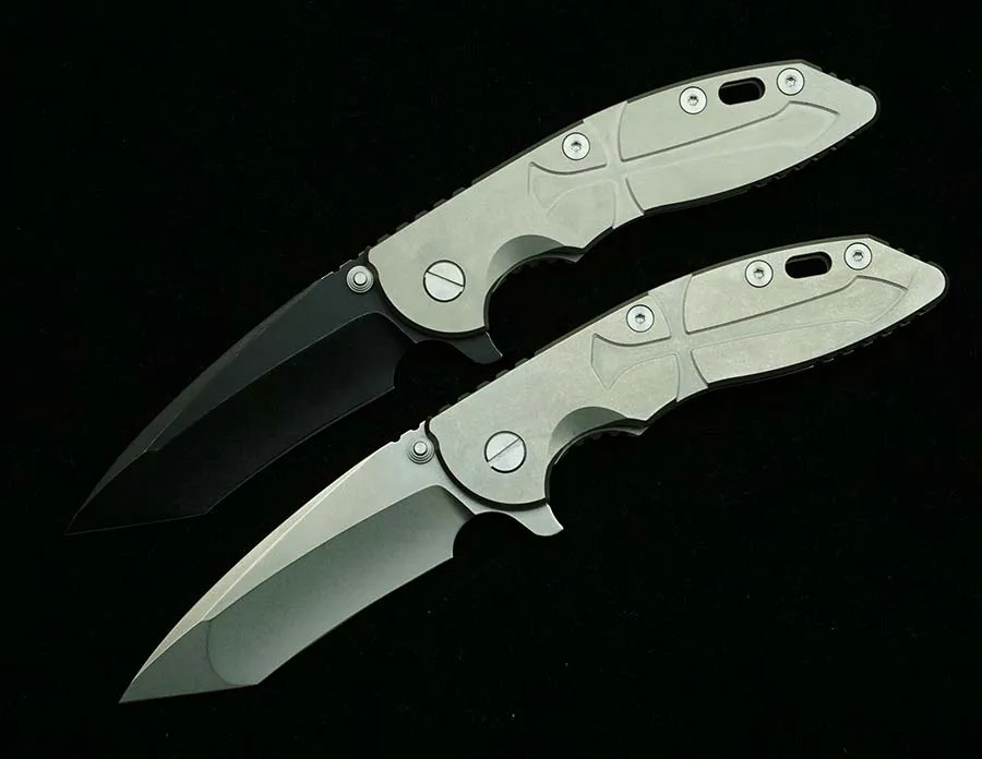 LEMIFSHE ใหม่จริง 20cv ใบมีด Hinderer XM18 ไทเทเนียมเซรามิคแบริ่งมีดพับยุทธวิธี Camping Hunt กลางแจ้ง EDC เครื่องมือ