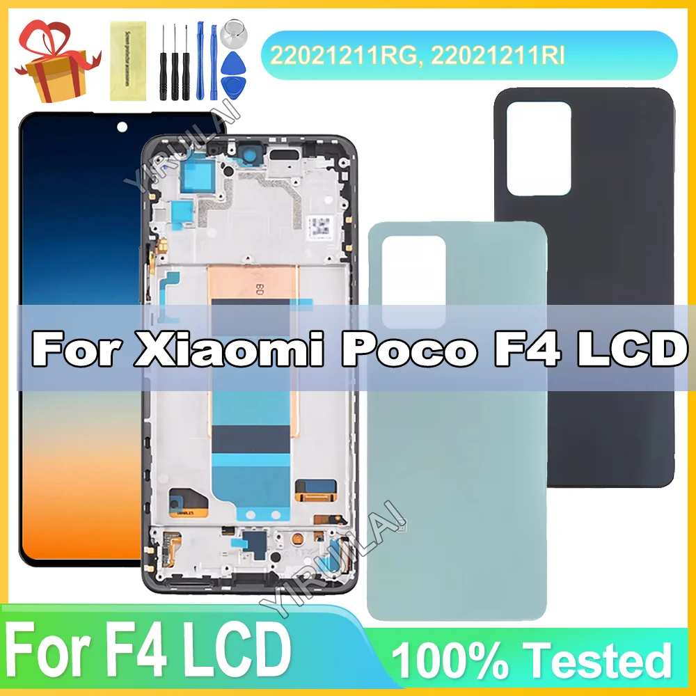 

6.67''New For Xiaomi Poco F4 LCD 2021211RG 22021211RI Display Touch Screen Digitizer Assembly For PocoF4 5G LCD