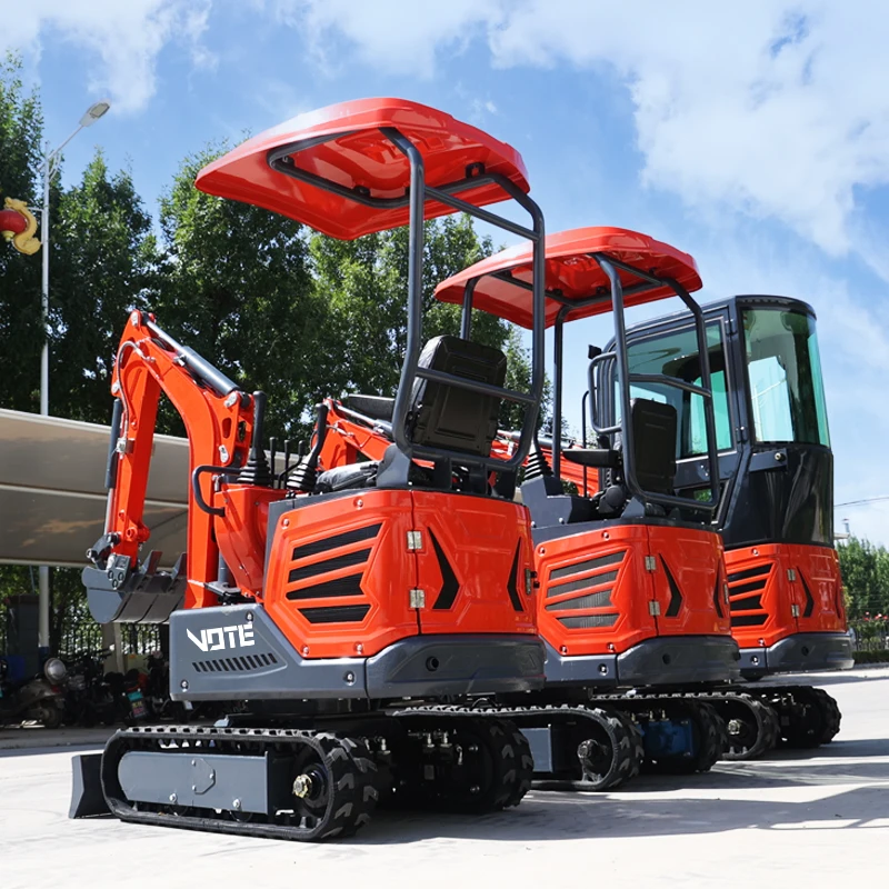 Chinese Mini Excavator Mini Excavadora 1 Ton 2 Ton 3.5 Ton Electric Digger Collocate Bucket Forks Log Grapple