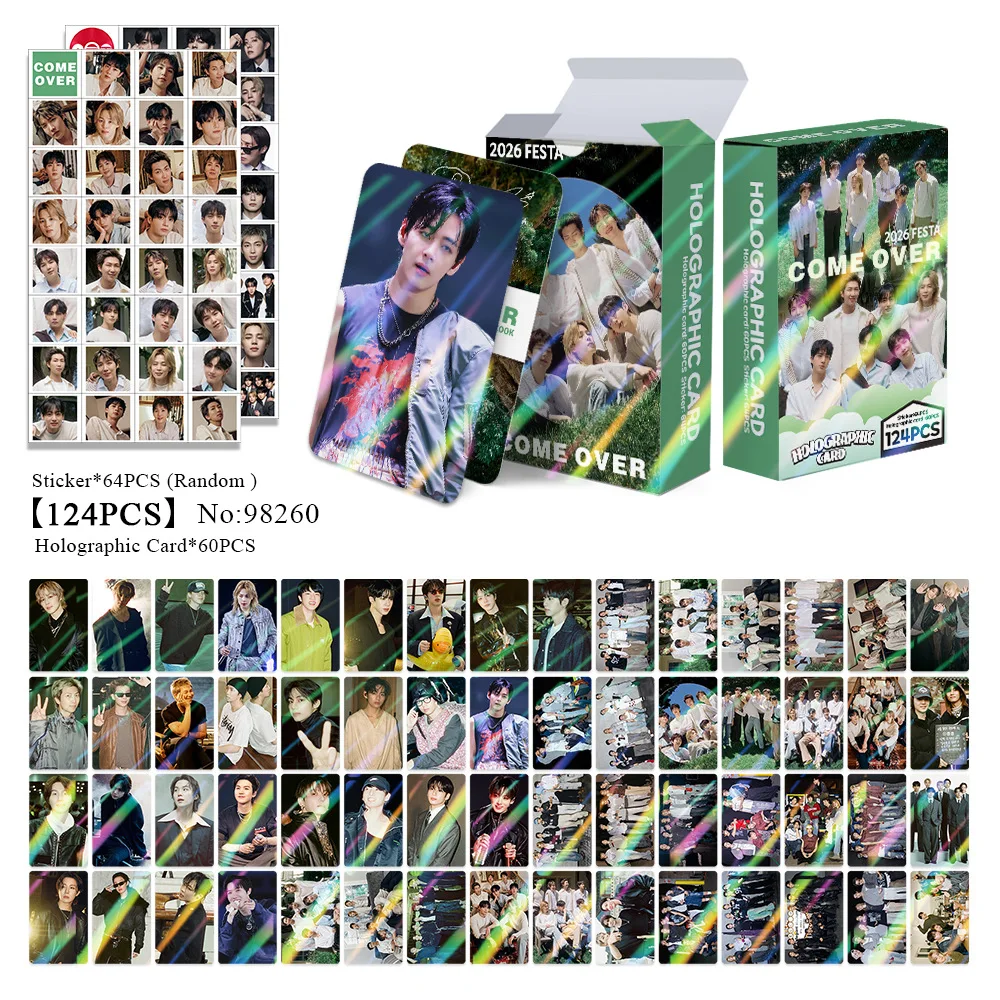 124PCS Mini LOMO Card Photocards Stickers HD Fans Collection Cards Decorative Stickers Present Gifts image 6