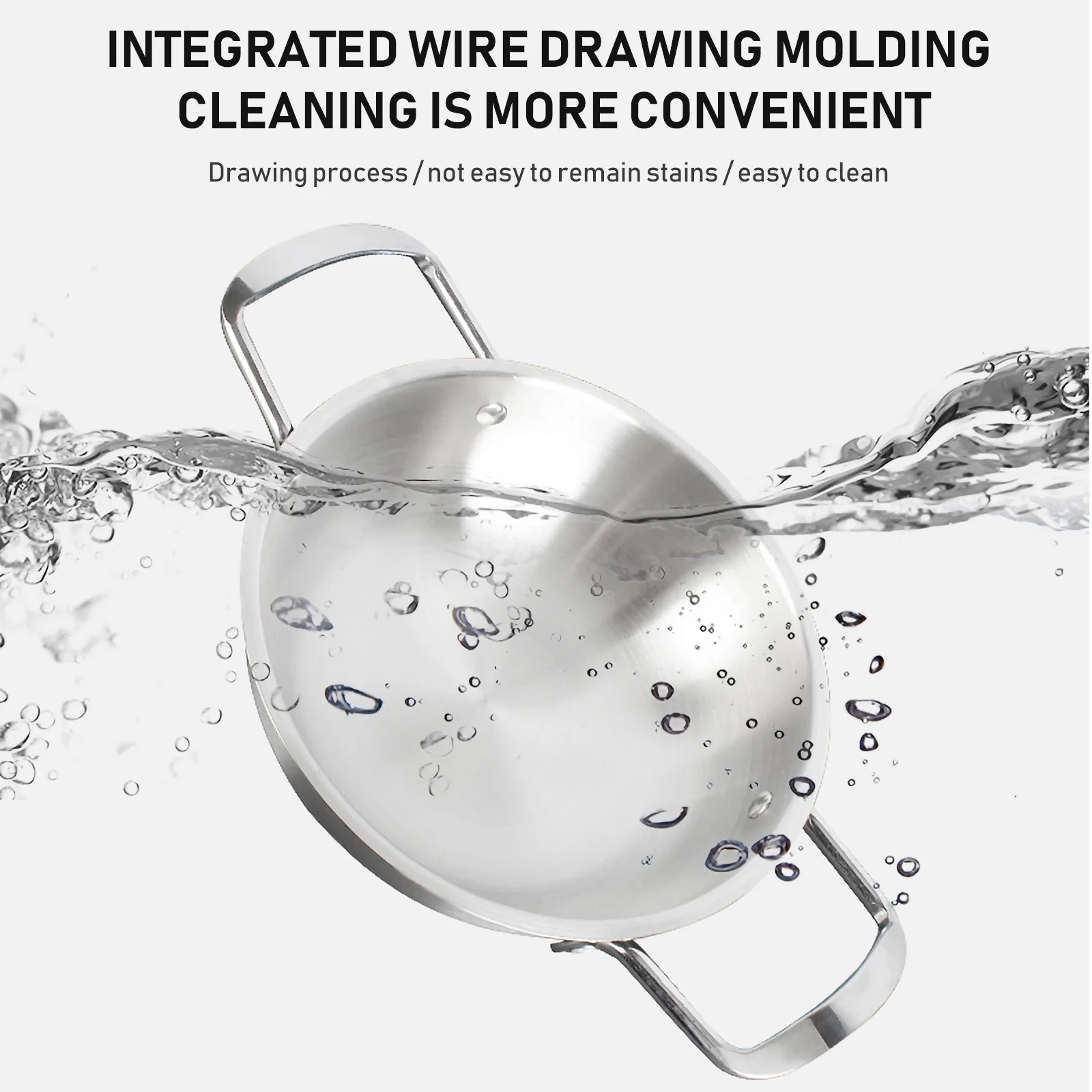 1 مجموعة الذهبي وعاء رامين من الفولاذ المقاوم للصدأ مع غطاء بكلتا الأذنين المخزون غير عصا مقلاة الطبخ الثقيلة لاستخدام المطبخ العلوي للموقد