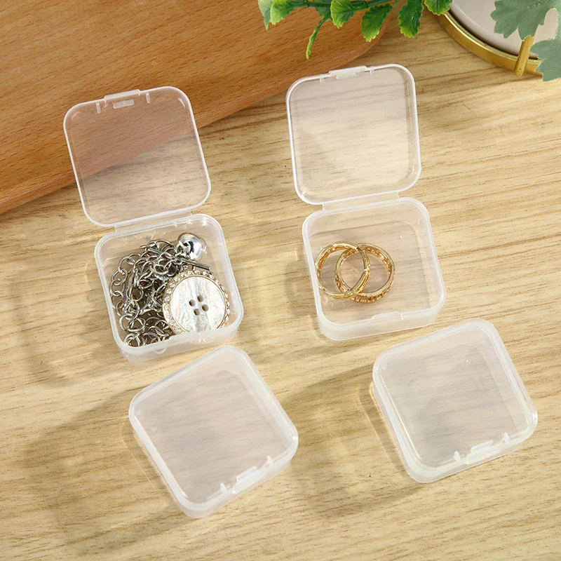 PP Storage Box Mini Transparent Plastic Case Container Square Rectangle Packaging Box For Jewellry Beads Small Items