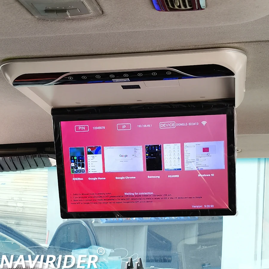 19inch MP5 For Mercedes Benz SHAC ISTANA MB100 MB200 Roof Ceiling Monitor Multimedia Video Player Universal Car HDMI input HD
