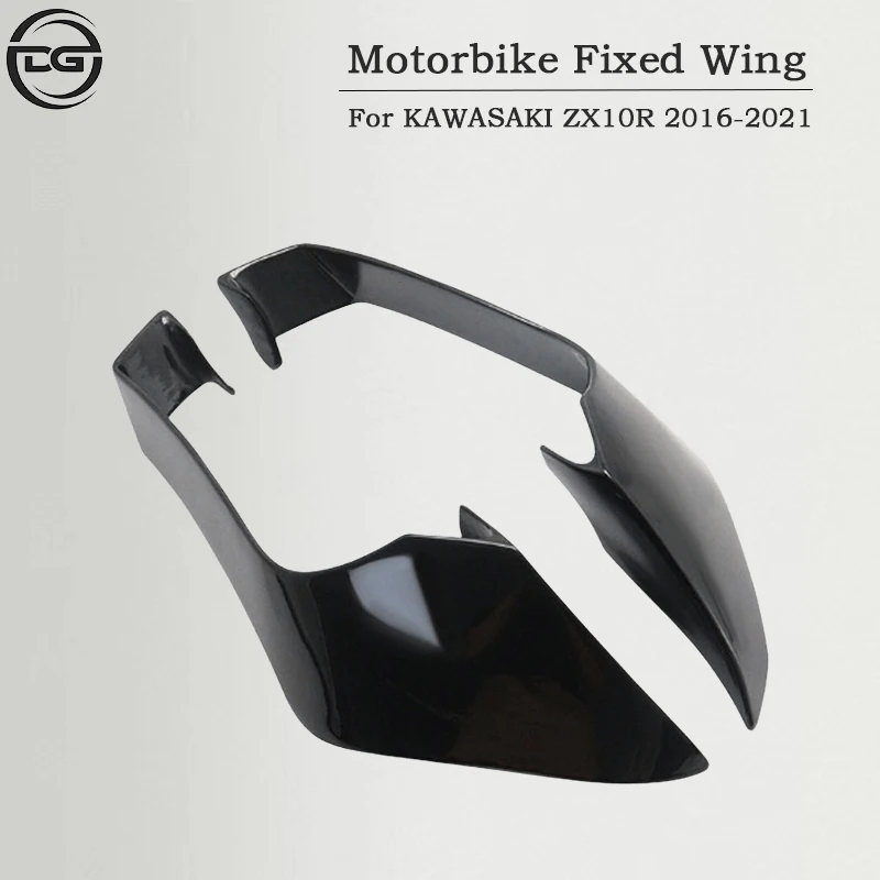 

For KAWASAKI ZX10R ZX-10R 2017 2018 2019 2020 2021 Motorcycle Fairing Parts Kit Fixed Winglet Aerodynamic Wings Spoiler