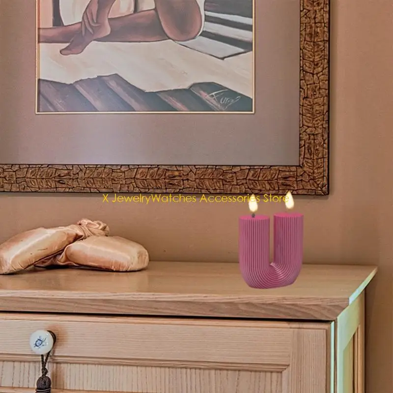 

31KD U Silicone Mold Twisted Line Epoxy Resin DIY Decoration Making Soap